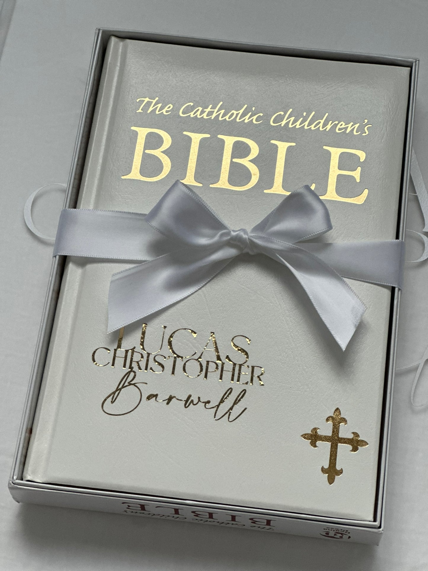 Personalised Catholic Bible with name, perfect Baptism or Christening gift Australia