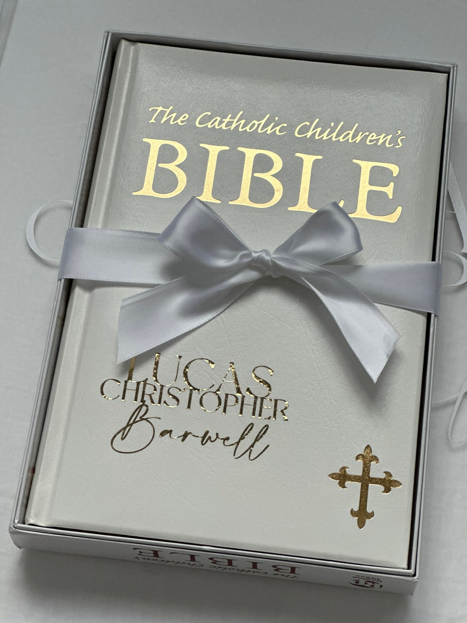 Personalised Catholic Bible with name, perfect Baptism or Christening gift Australia