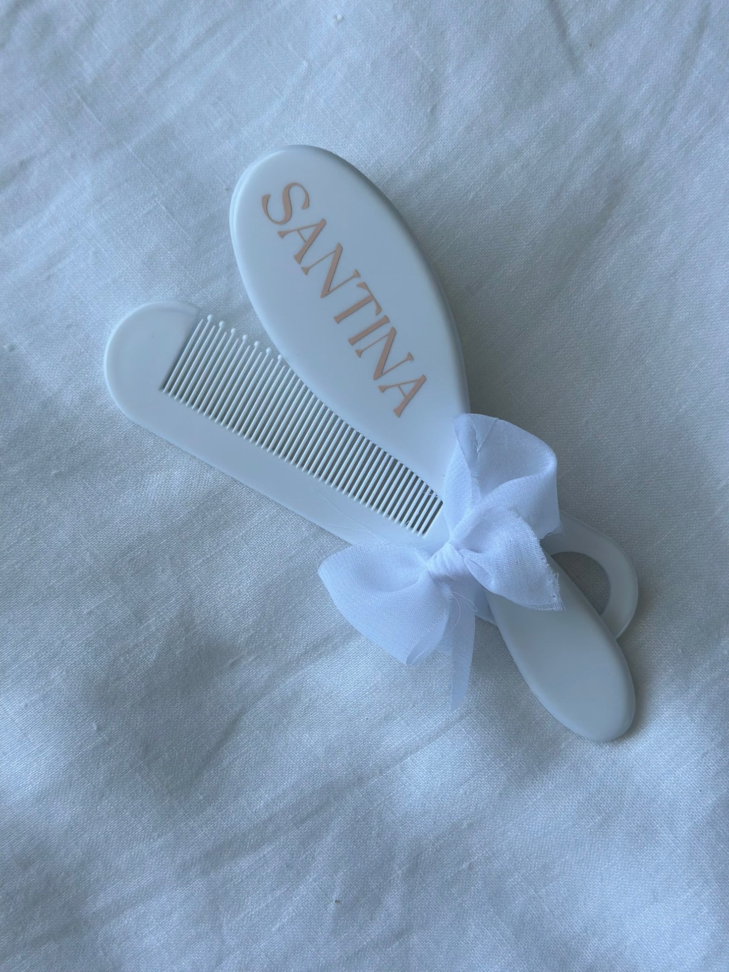 White Brush & Comb Set