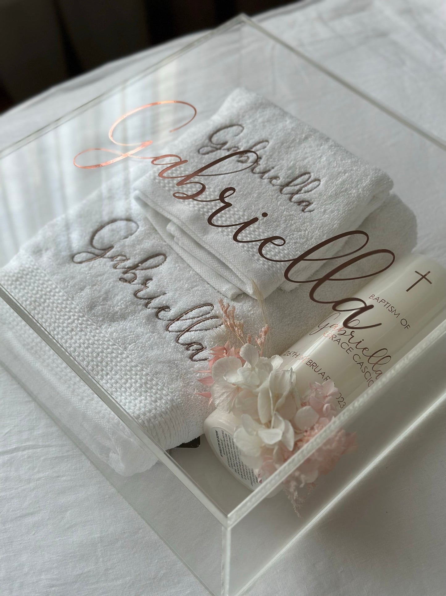 elegant acrylic memory storage box