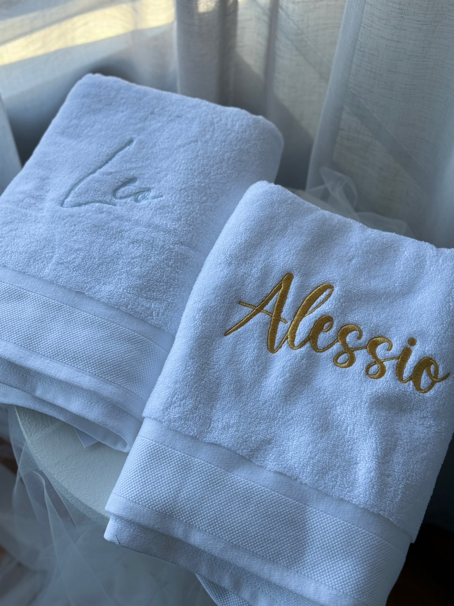 Embroidered Baptism Bath Towel