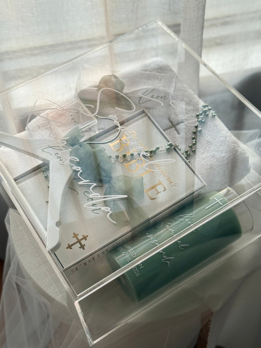 personalised clear acrylic keepsake box Australia