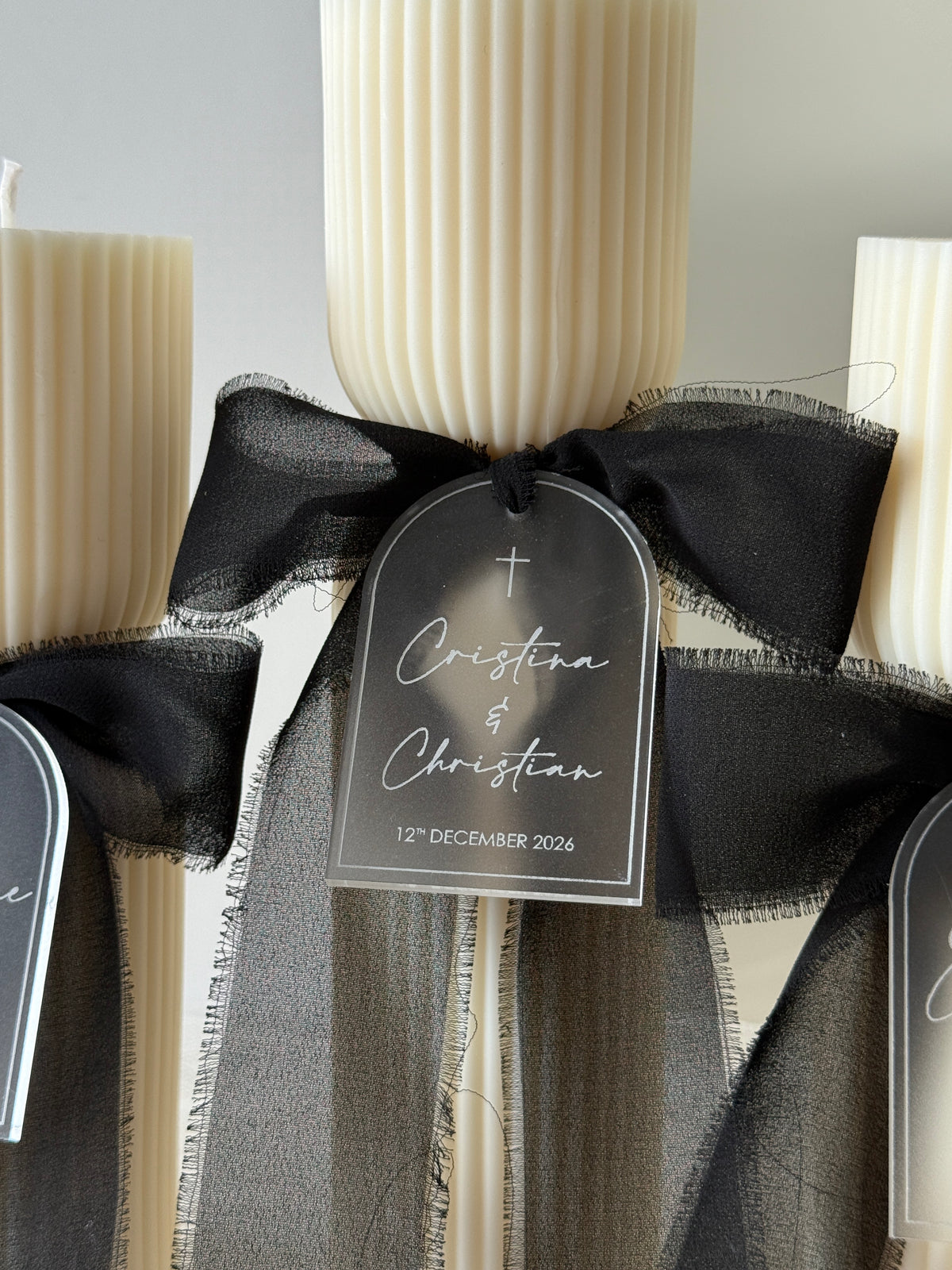 Hourglass Wedding Unity Candle Set | Elegant Ceremony Candles