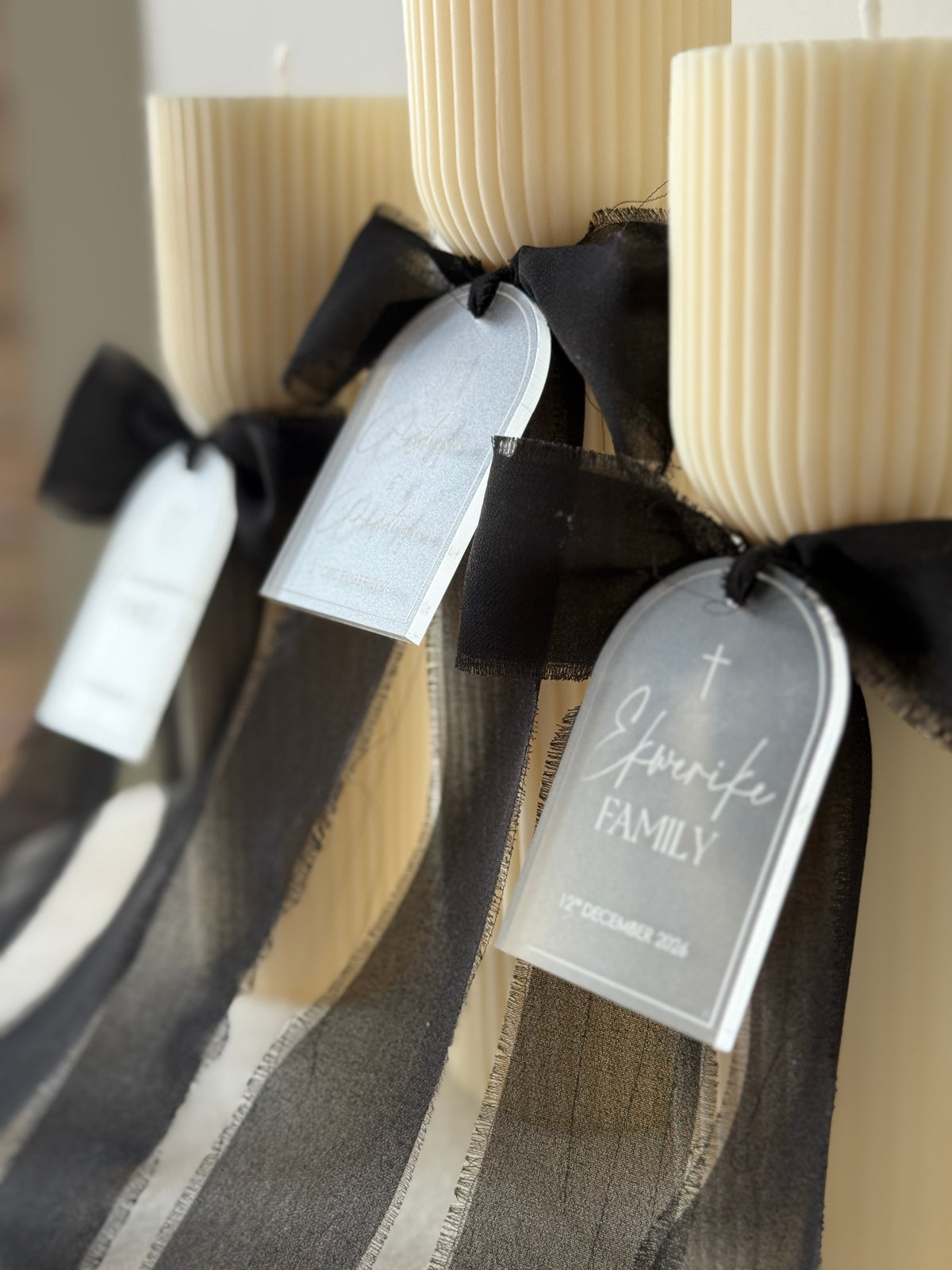 Hourglass Wedding Unity Candle Set | Elegant Ceremony Candles