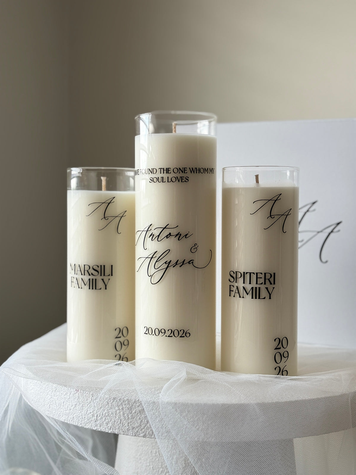 Glass Wedding Unity Candle Set | Catholic Wedding Ceremony