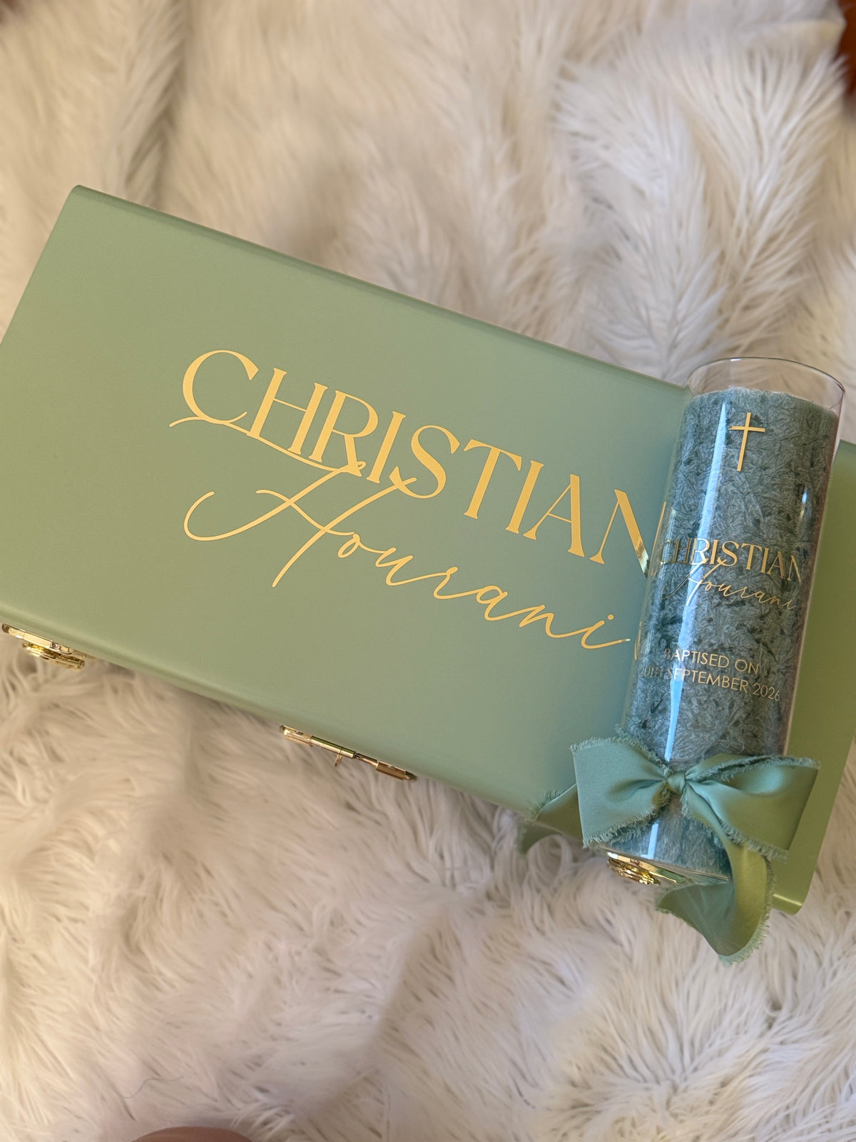 Personalised Baptism Keepsake Trunk | Christening Memory Box