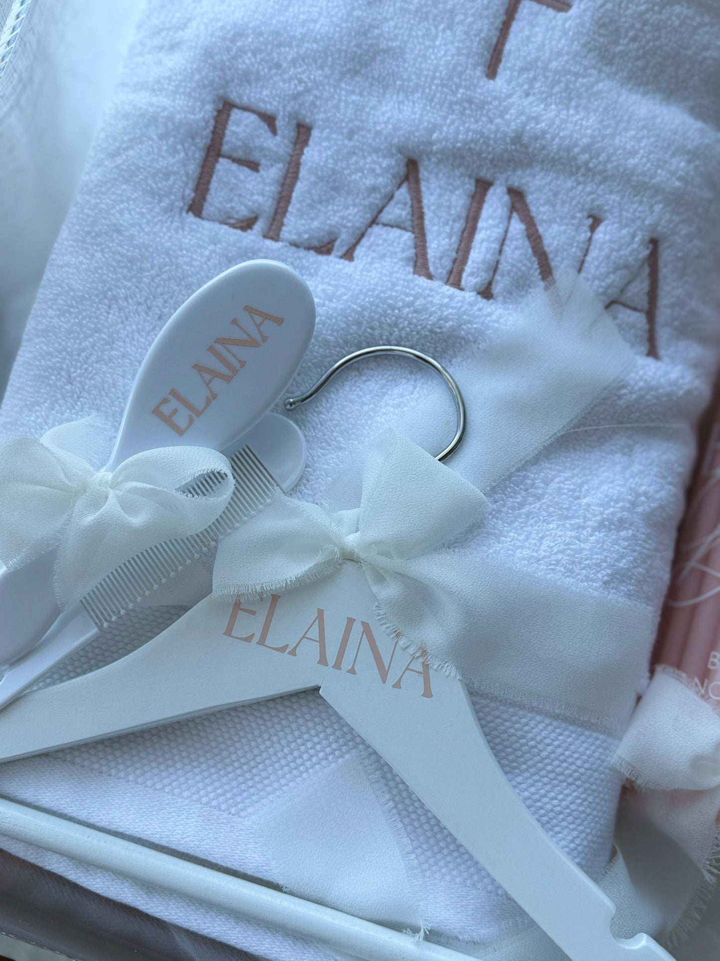 Embroidered Baptism Bath Towel