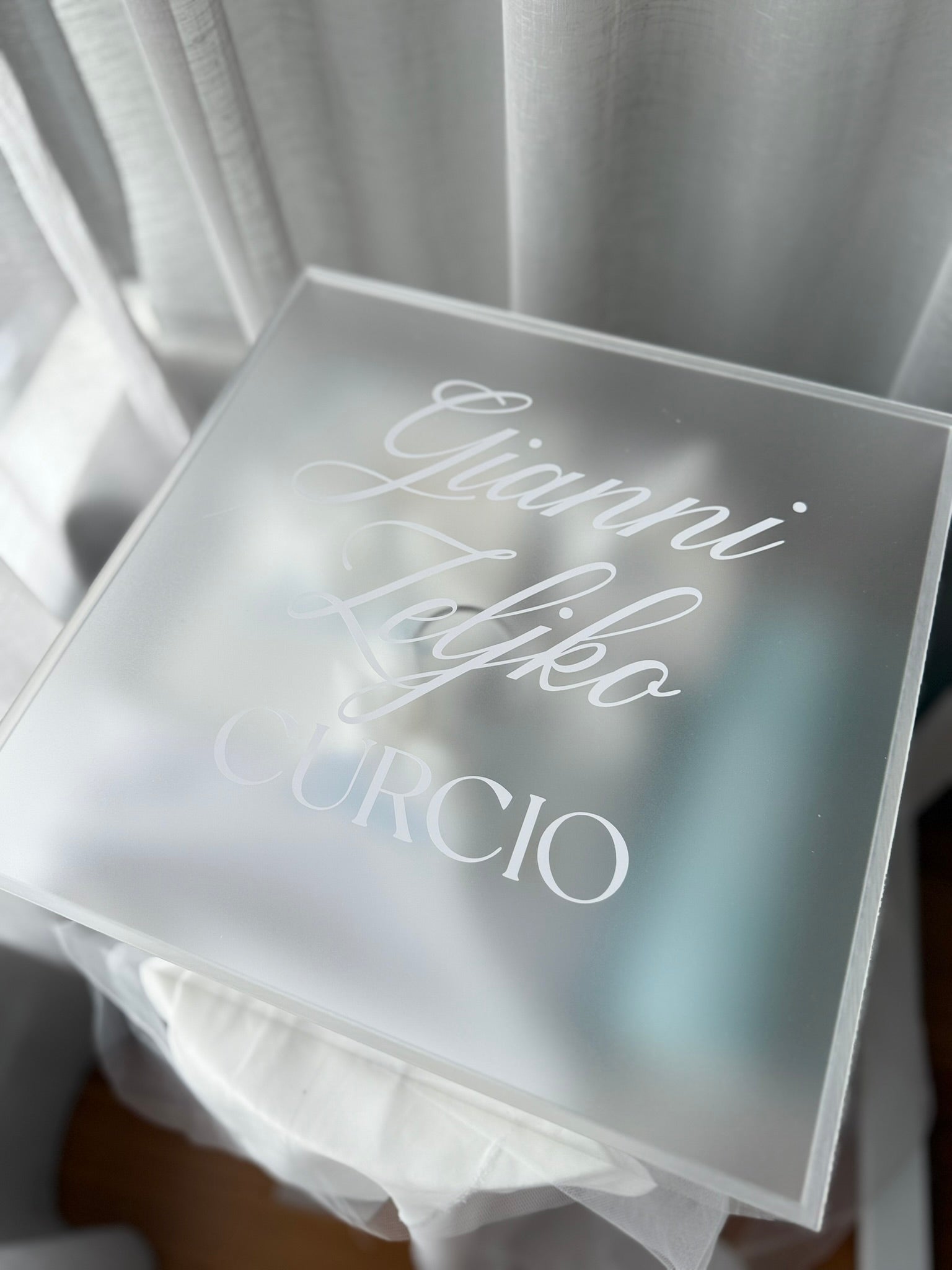 Luxury baptism gift box with personalised candle and keepsakes