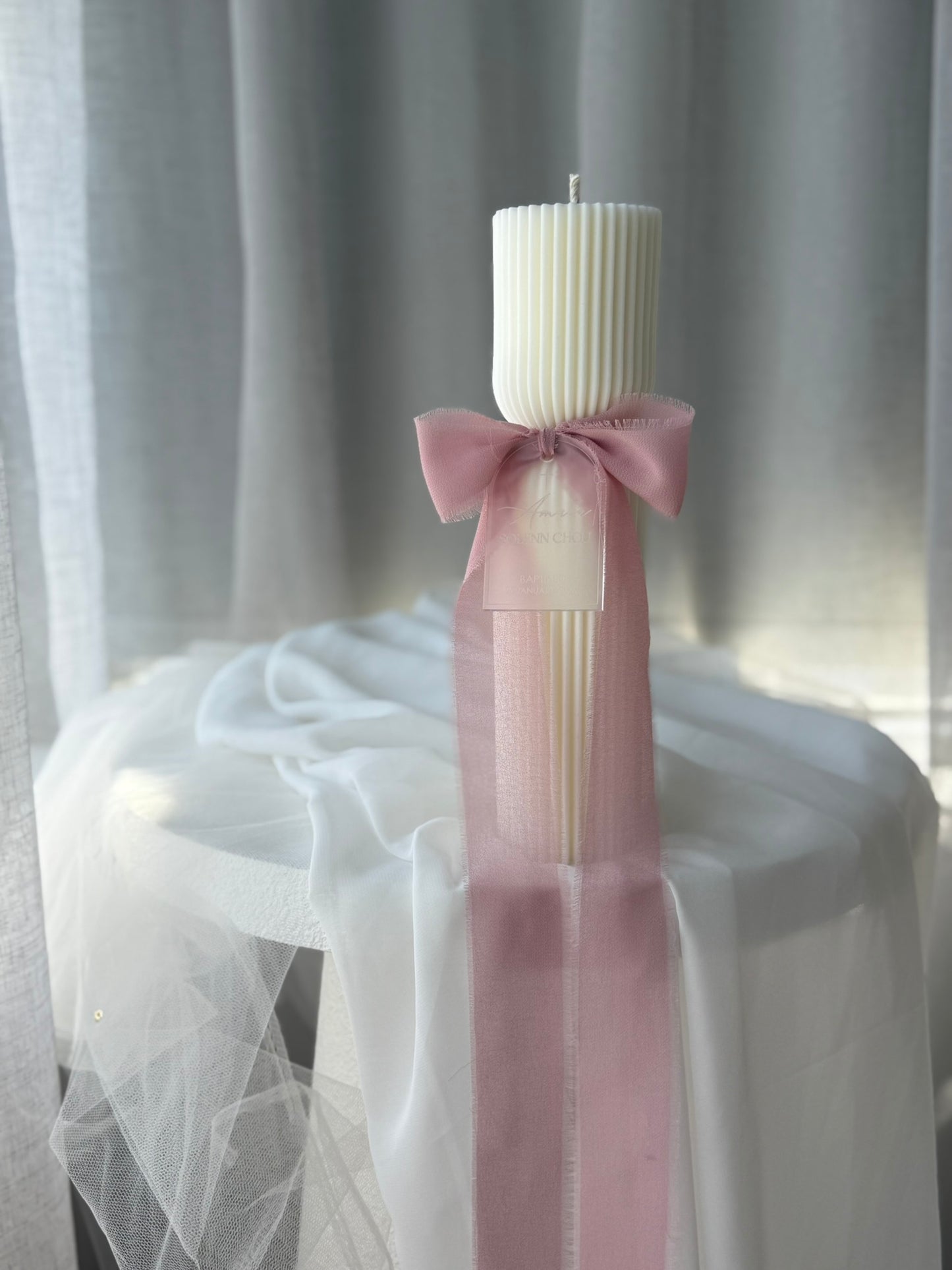Hourglass Baptism Candle
