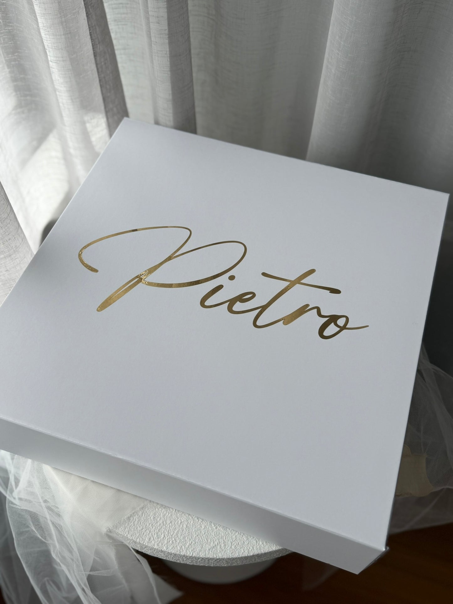 White Baptism Keepsake Box - Personalised Christening Memory Box
