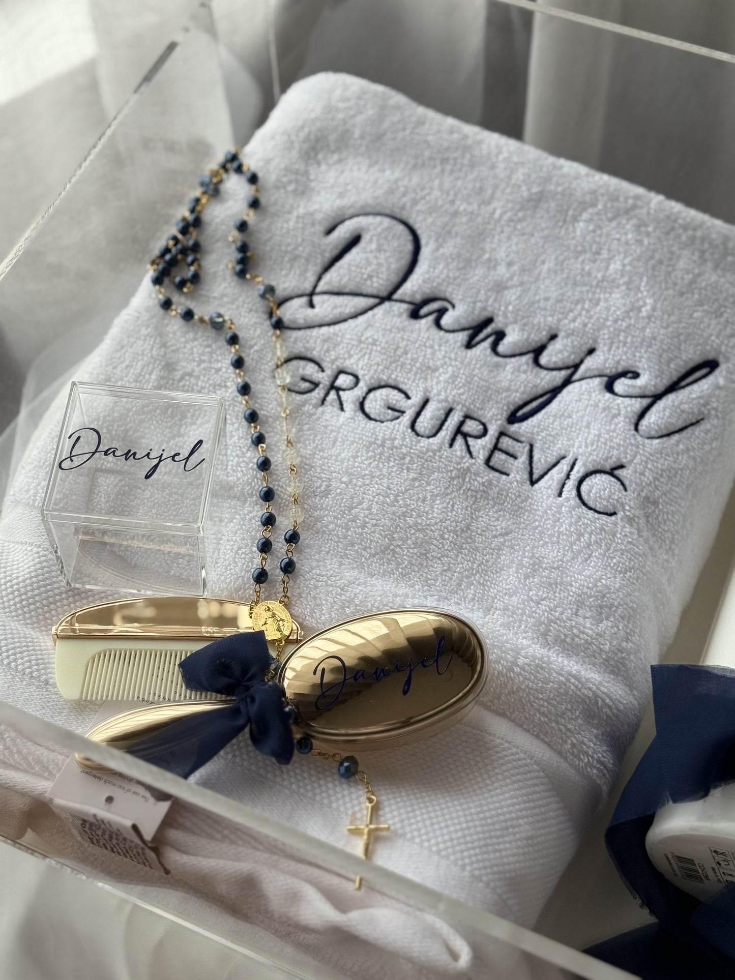 Baptism package Australia handcrafted personalised keepsake set