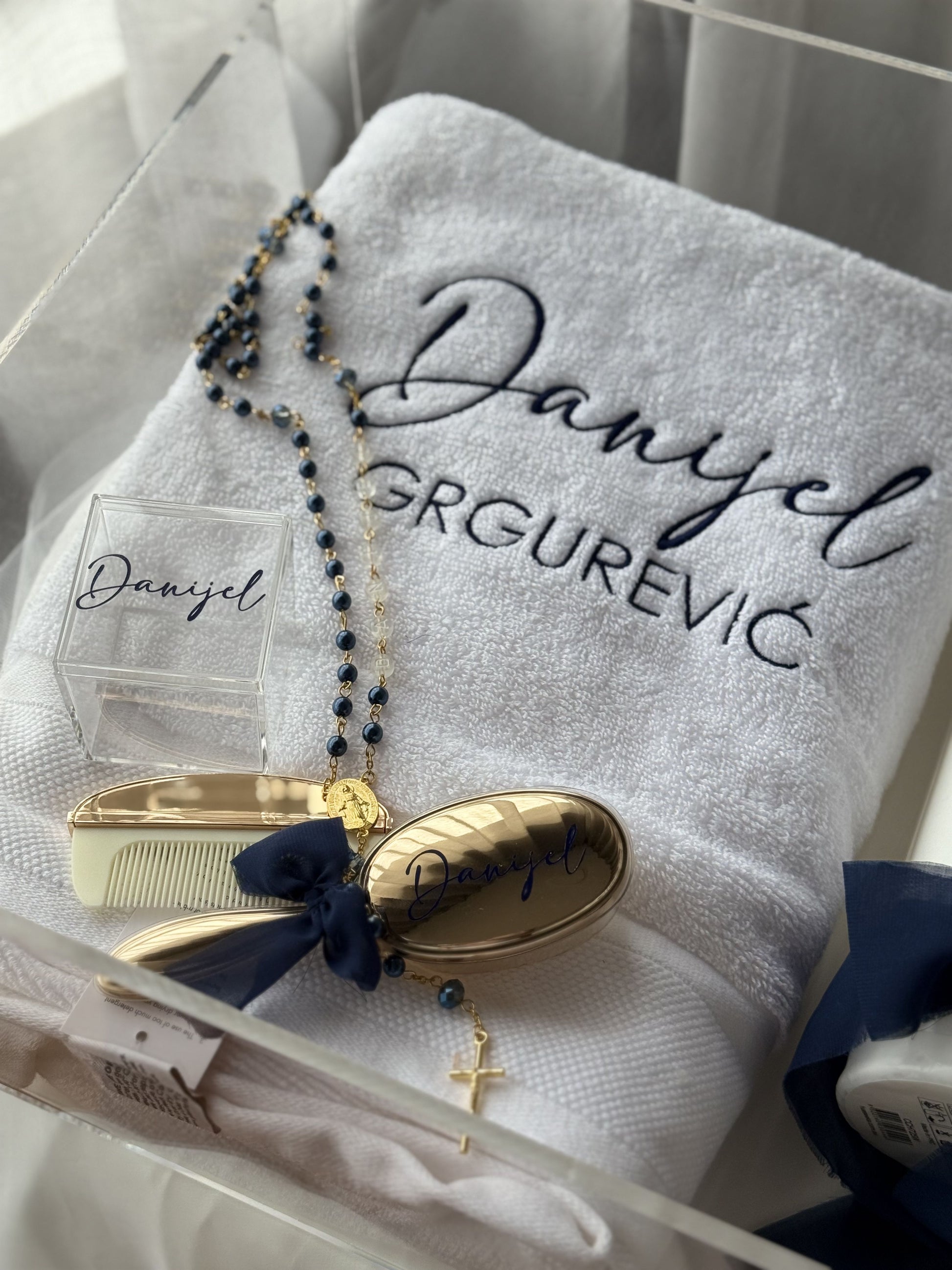 Baptism package Australia handcrafted personalised keepsake set